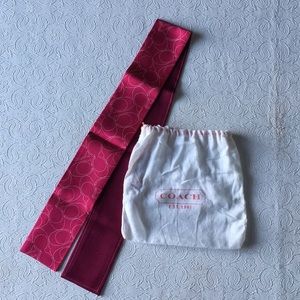 BNw/oT Coach hair scarf and dust bag $25